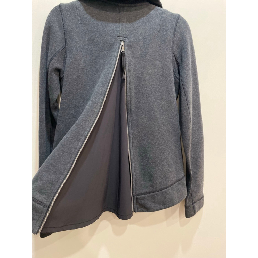 Lululemon En Route Jacket Size 6 Gray Fill Zip Fleece Zip Back - Picture 8 of 11